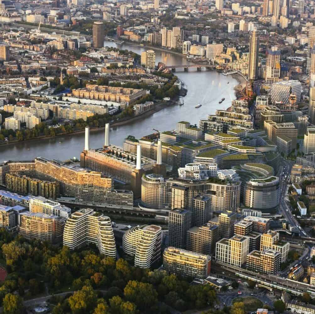 Battersea Power Station on the river Thames, London